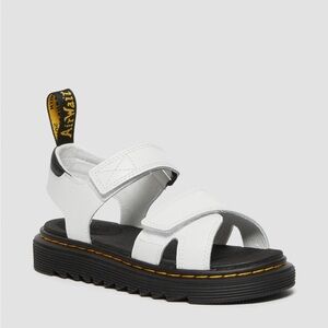 Dr. Martens Junior Vossie Leather Sandals in white size 1